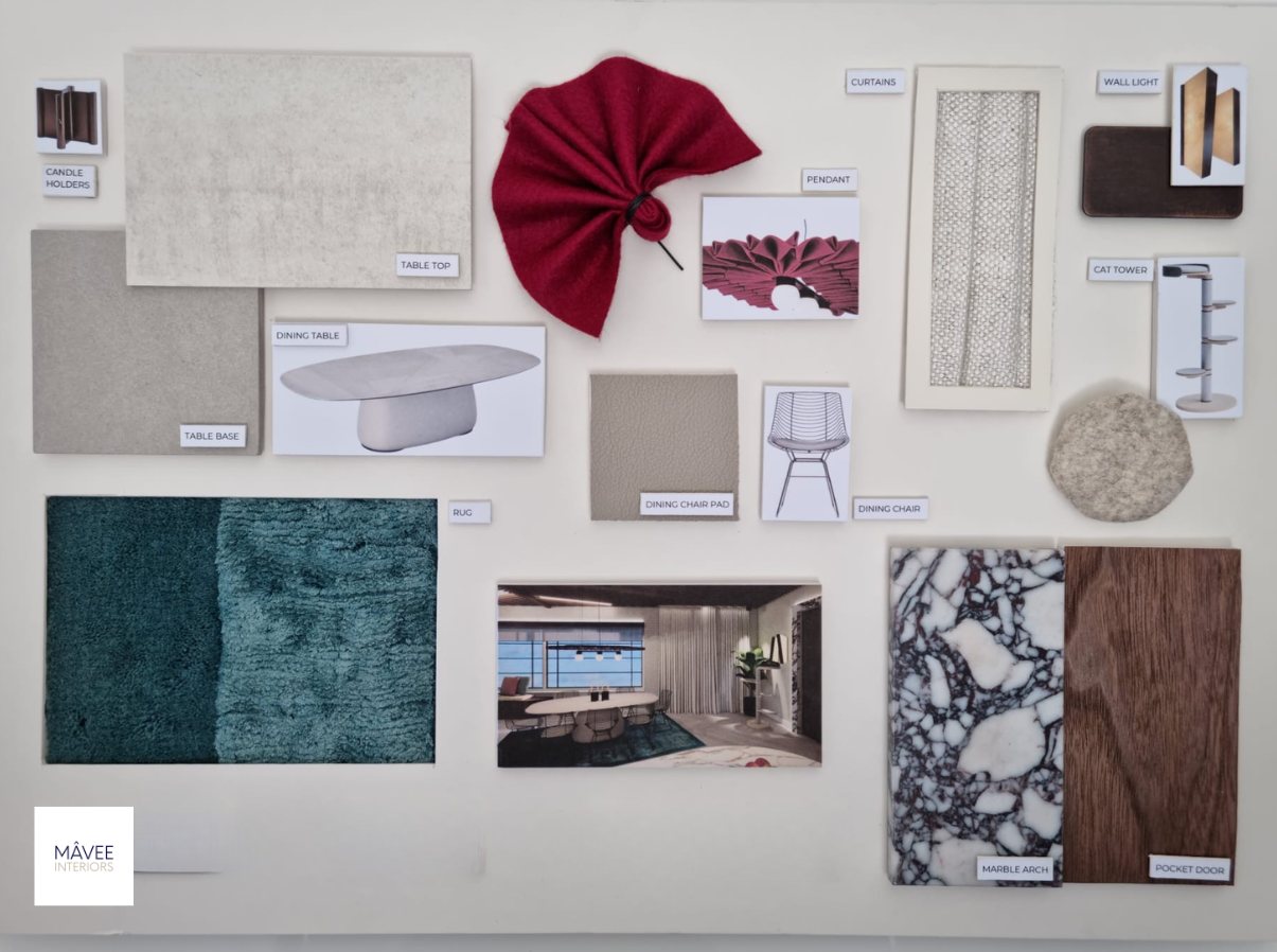 Warehouse Apartment, East London, sample boards, image 1